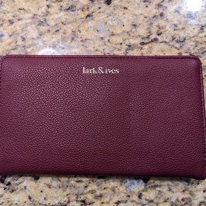 Lark & Ives Maroon Vegan Leather Wallet